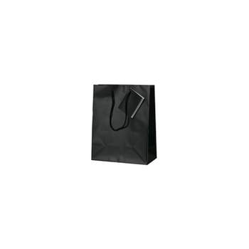 JAM PAPER Gift Bags with Rope Handles Medium 8 x 10 x 4 Black Matte 3/Pack (672MABLA)