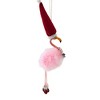 Kurt S. Adler 10.5 Inch Flamingo W/Dangle Legs Santa Hat Feather Body Tree Ornaments - 2 of 3