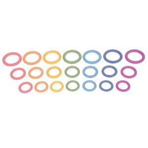 TickiT® Rainbow Wooden Rings - Set of 21 - 3 Sizes - Counting and Sorting Rings - 1 of 4