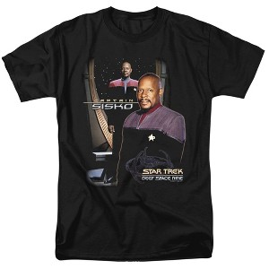 Star Trek Captain Sisko Adult T-Shirt Black - 1 of 4