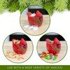 AuldHome Design Ceramic Christmas Cardinal Candy Dish; Decorative Red Holiday Mini Serving Bowl - 4 of 4