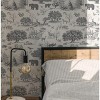 ZACHVO Woodland Toile Peel and Stick Farmhouse Wallpaper Black and White Nursery Wallpaper - 4 of 4