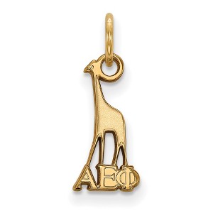 Black Bow Jewelry 14k Yellow Gold Plated Sterling Silver Alpha Epsilon Phi Greek Life Extra Small Pendant - 1 of 3