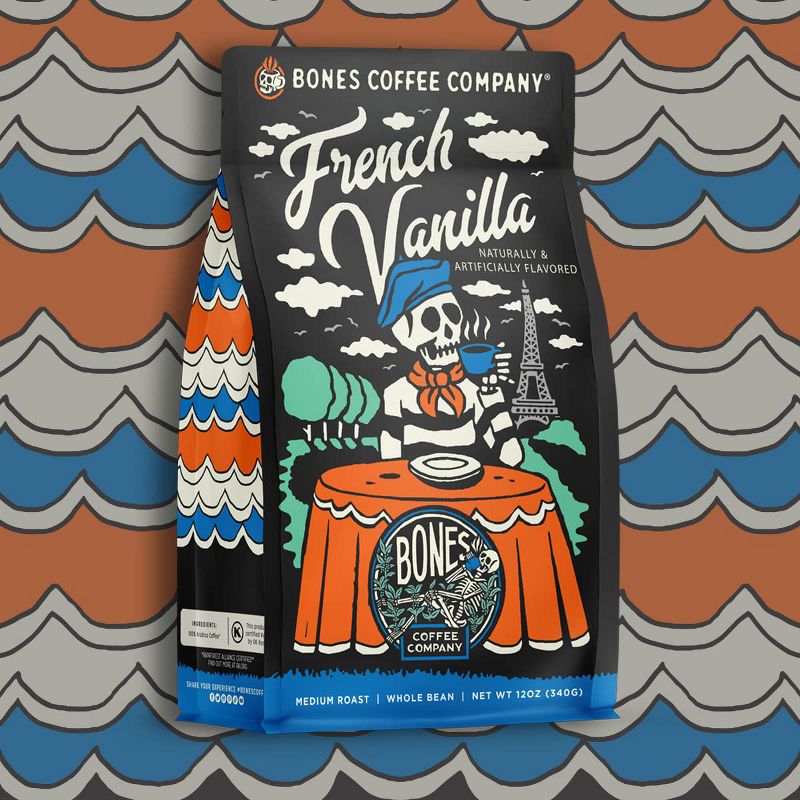 Bones Coffee Company French Vanilla 12 oz(Ground), 4 of 5