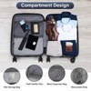 Karl Home Carry on ABS&PC 20 Inch Luggage with Front Compartment Double Spinner Wheels TSA LockBlue Black - 3 of 4