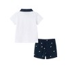 Andy & Evan  Infant White Polo & Seersucker Limes Short Set - 2 of 4