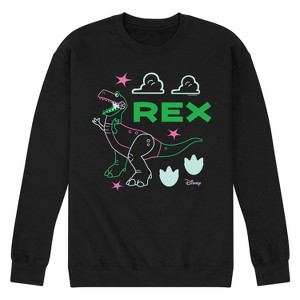 Men's - Disney - Neon Rex Graphic Fleece Sweatshirt - 1 of 4
