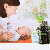 Babyluv"Multi-functional Mummy Diaper Bag with Wipeable Changing Pad & Transparent Travel Tote"Green&Orange - 3 of 4