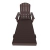 WestinTrends Dylan Adirondack Poly Reclining Chaise Lounge With Arms - 2 of 4
