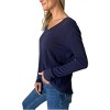 Women's Stacy Cross Back Long Sleeve Top - SIX/FIFTY - 2 of 3