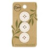 Dritz 20mm Recycled Cotton Round Stitch Buttons Natural: Beige Sewing Fasteners, 9 Pieces, Plastic Material - 2 of 4