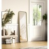 Elegant Lighting Contour Metal Rectangle Mirror 18x60 in Brass - 3 of 4