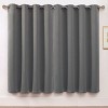 Kate Aurora Set of 2 Thermal Room Darkening Grommet Top Curtains For Small Windows - 63 in. Long - Charcoal - 2 of 3
