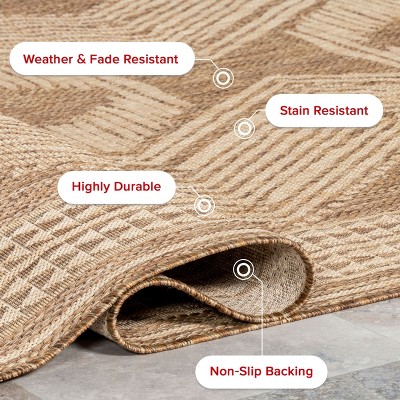 Ranya Modern Tribal 4' x 6' Light Brown Synthetic Area Rug
