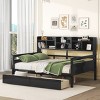 Daybed,Wood Slat Support Daybed Frame With Bedside Shelves And Two Drawers,Daybed Storage,Daybed For Bedroom-Cuddlewood - 2 of 4