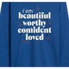 Men's - Instant Message - Beautiful Worthy Confident Loved Long Sleeve Graphic T-Shirt - 2 of 4