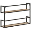 vidaXL Wall Shelf 31.5"x7.9"x23.6" Rough Mango Wood - 4 of 4