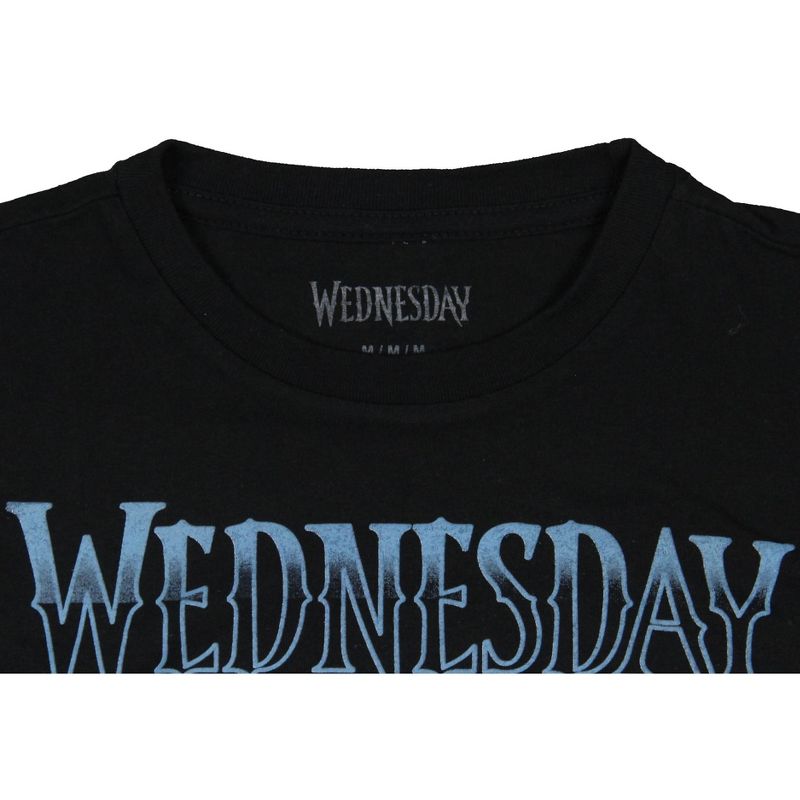 Wednesday Addams Girls' Wednesday TV Series Scenes Kids T Shirt Tee, 3 of 4