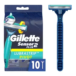 Gillette Sensor2 Plus Pivoting Head Men's Disposable Razors - 10ct