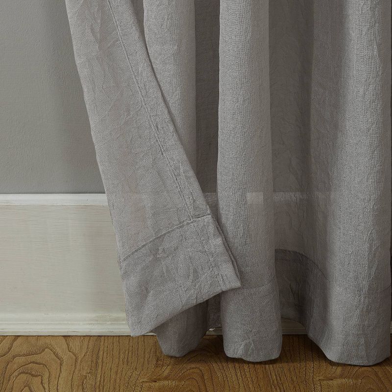 No. 918 Sheer Avril Crushed Texture Rod Pocket Curtain Panel, 4 of 12