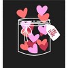 V Day Jar Of Hearts Adult Long Sleeve Hoodie - 2 of 2