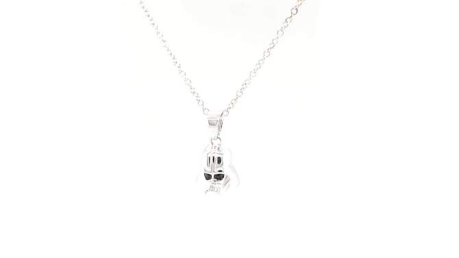 Women's  'Star Wars' Darth Vader 925 Sterling Silver Pendant with Chain (18"), 2 of 4, play video