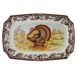 Spode Woodland 17.5" Rectangular Serving Platter, Platter for Thanksgiving, Dinner Parties, and Other Events, Made from Fine Porcelain - 1 of 4