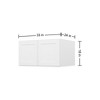 HOMLUX Easy-DIY 36 in W x 24 in D in Shaker White Ready to Assemble Wall Refrigerator Kitchen Cabinet with 2 Doors - 3 of 4