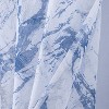 RT Designers Collection Marble Grommet Metallic Sheer Printed Doily Curtain Panel Pair 36" x 84" Blue - 4 of 4
