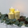 LumaBase Battery-Operated Birch Wood Pillar Candles - Set of 3 - 2 of 4