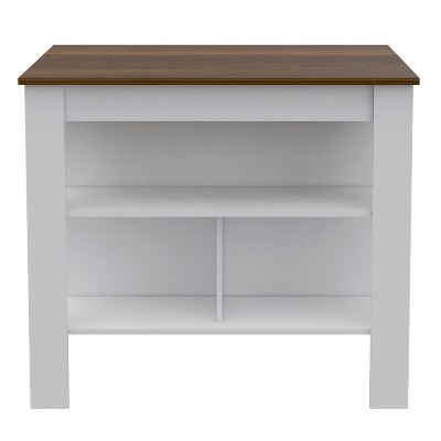 NicBex 40.5Inch Kitchen Island with 3 Shelves