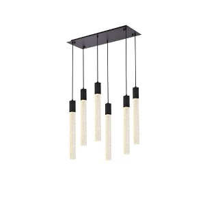 Elegant Lighting Weston 6 - Light Pendant in  Black - 1 of 4