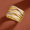 Ross-Simons 0.25 ct. t.w. Diamond Highway Ring in 18kt Gold Over Sterling - 4 of 4