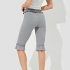 Women's High-Rise Ruffle Slim Leg Capri Tights - Wild Fable™ Heather Gray - 2 of 4