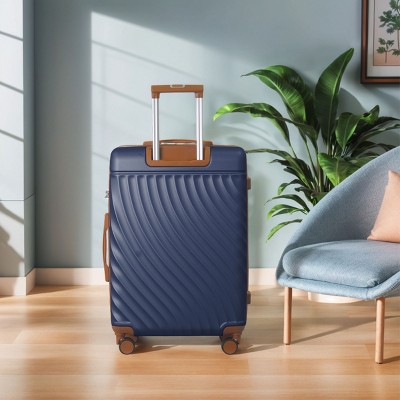 INFURNIC Bag And Luggage Sets Lightweight Rolling Luggage 3 Piece, Suitcase Set with Wheels for Travel And Business, Blue, 21.06"*11.81"*30.31"