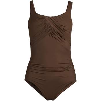 Women's SlenderSuit Grecian Tummy Control Chlorine Resistant One Piece  Swimsuit - Lands' End - Purple - 6 - Yahoo Shopping