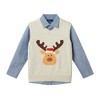 Andy & Evan  Toddler  Winter Moose Sweater Vest Set - 3 of 4