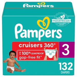 Pampers Cruisers 360 Diapers Size 3 132 Count - 1 of 1