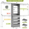 Besiost 8FT Closet Organizer System with 4 Wooden Drawers & Hanging Rods - 2 of 3