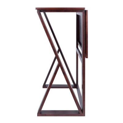 Transitional Walnut Extendable Counter-Height Dining Table