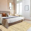 Machine Washable Abstract Rug - Non-Slip Low Pile Linen Carpet for Bedroom, Living Room & Office - Modern Accent Floor Rug - 3 of 4
