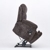 Oversized Chenille Power Lift Recliner Chair with Dual OKIN Motors, Massage, Heating, 180¡ã Lay Flat, and 2 Cup Holders - 3 of 4