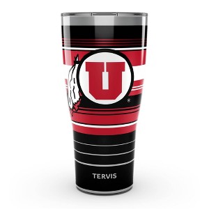 NCAA Utah Utes 30oz Hype Stripes Stainless Steel Tumbler - 1 of 4