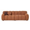 NicBex 87.4 Inch Boucle Upholstered Couch,3-Seater Sofa with 2 Round Pillows for Living Room,Office,Apartment,Brown - 4 of 4