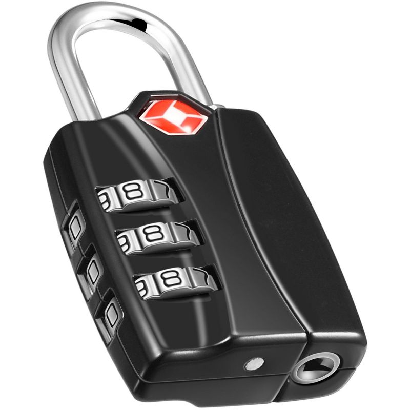 Fosmon TSA Accepted Luggage Lock with 3-Digit Combination and Open Alert Indicator, 2 of 5