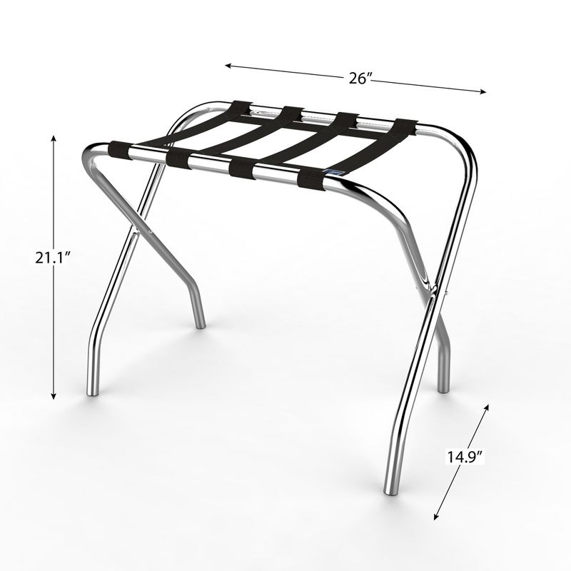 Hastings Home Folding Luggage Rack and Suitcase Stand, 3 of 8