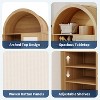 COUCHETA Multi-Purpose Arched Storage Cabinet with Rattan Doors, Adjustable Shelf & Anti-Tip, 31.5W x 15.7 x 47.8, Natural - 4 of 4