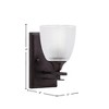 Toltec Lighting Uptowne 1 - Light Sconce in  Dark Granite with 5" Clear Ribbed Shade - 2 of 2