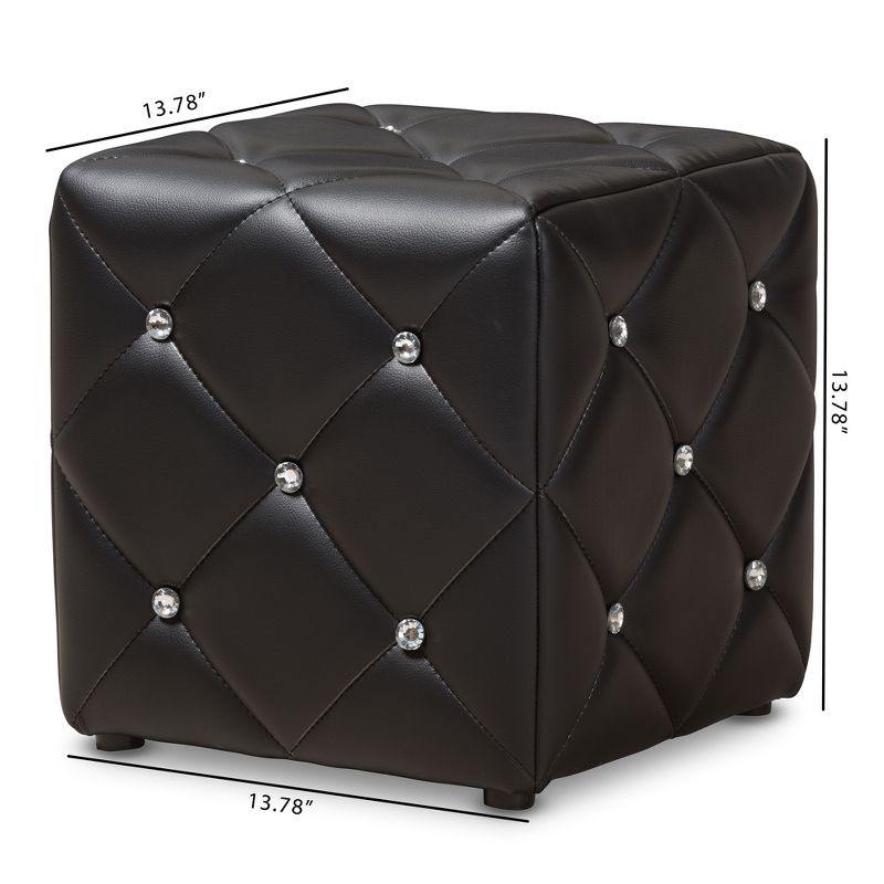 Stacey Modern and Contemporary Faux Leather Upholstered Ottoman - Baxton Studio, 6 of 7