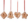 Northlight Gingerbread Heart Star Tree and Diamond Christmas Ornaments - 2.5" - Brown - Set of 4 - 3 of 4